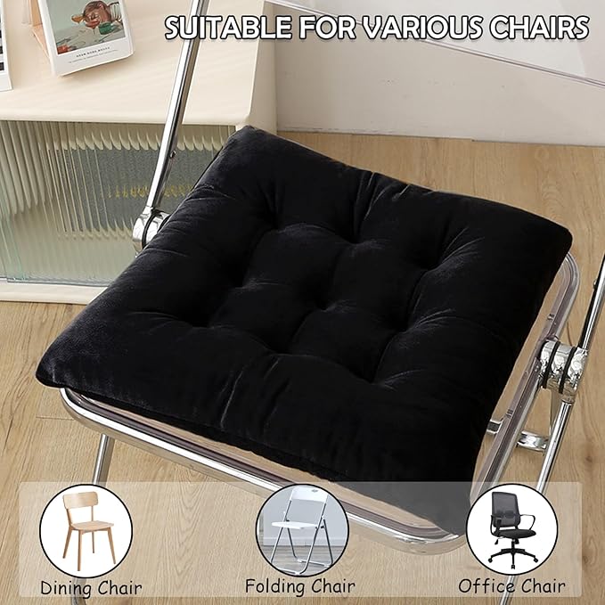 6 Pack Square Seat Cushion Chair Pads - Image 5