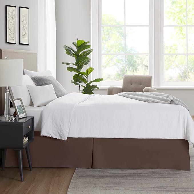 Nestl Dark Brown Twin Bed Skirt - Image 6