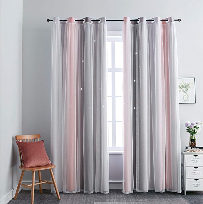 FANLI Ombre Rainbow Blackout Curtains by FANLI