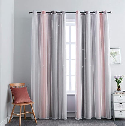FANLI Ombre Rainbow Blackout Curtains by FANLI