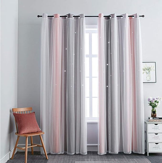 FANLI Ombre Rainbow Blackout Curtains by FANLI