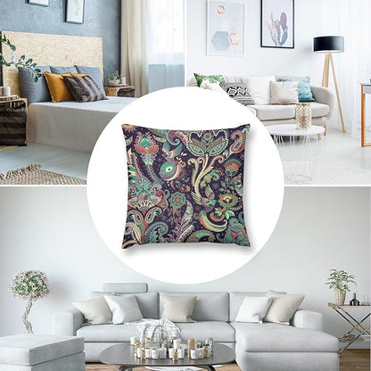 Boho Pillowcases Beautiful Floral Patterns in Traditional Geometric Ethnic Style - Image 7