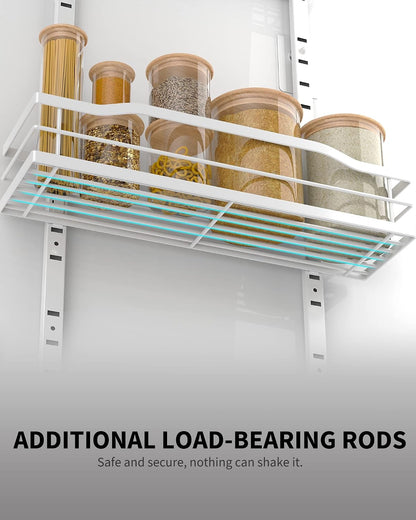 moforoco white 9-tier over the door pantry organizer, side view
