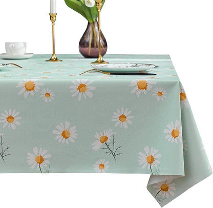 Rectangle Table Cloth, 100% Waterproof Tablecloth OilProof SpillProof Vinyl by Unknown