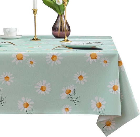 Rectangle Table Cloth, 100% Waterproof Tablecloth OilProof SpillProof Vinyl by Unknown