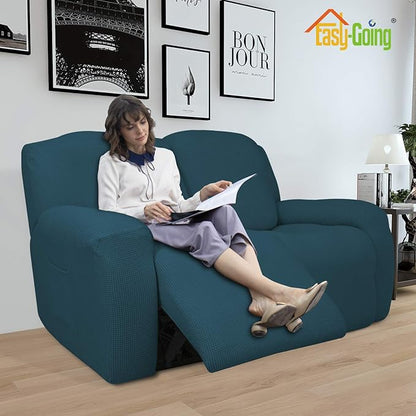 Easy-Going 6 Pieces Recliner Loveseat Stretch Sofa Slipcover Sofa Cover - Image 2