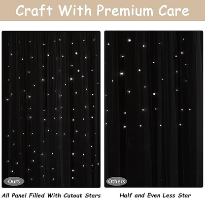 Kinryb Kids Blackout Curtains for Bedroom/Living Room/Classroom, Sheer Overlay - Image 7
