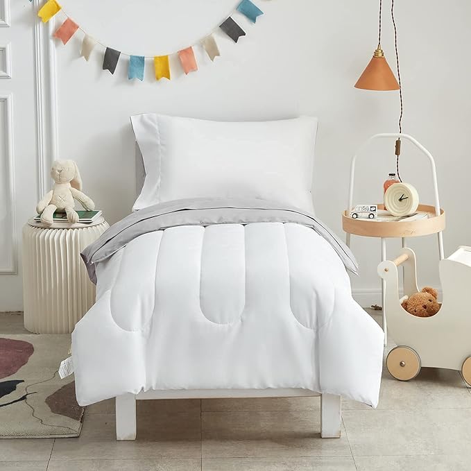 UOZZI BEDDING 4 Pieces Toddler Bedding Set Ultra Soft and Breathable Toddler - Image 2