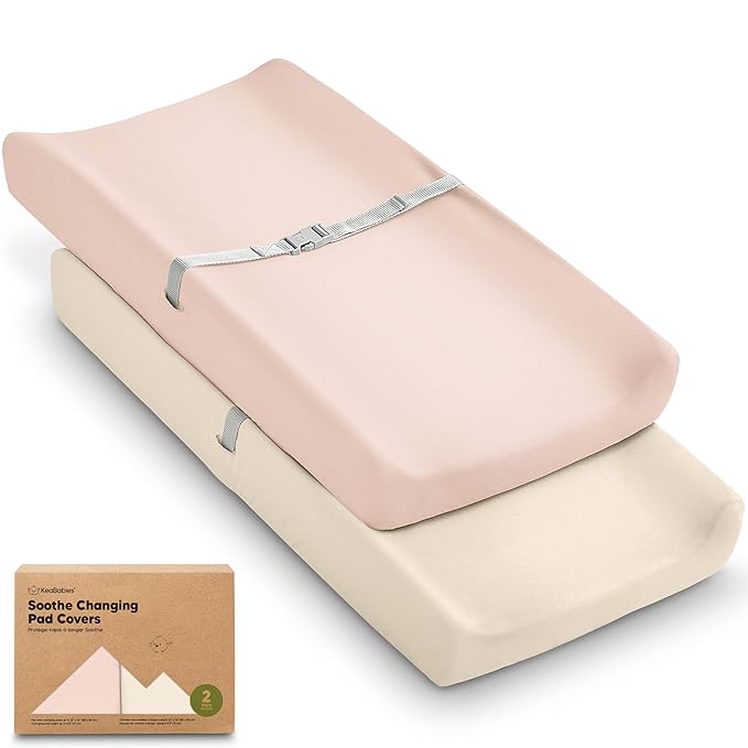 2-Pack Organic Changing Pad Covers by KeaBabies