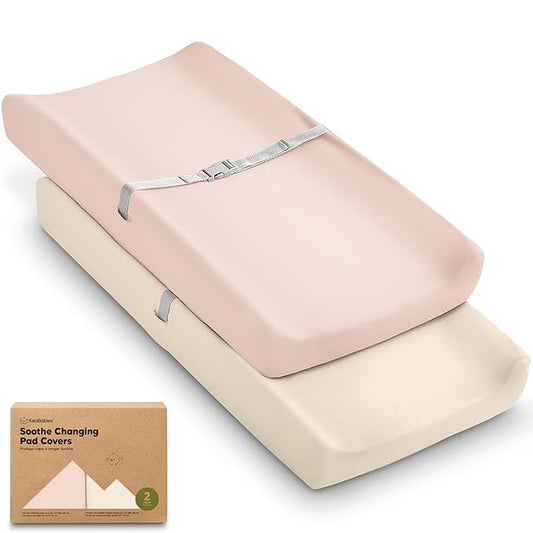 2-Pack Organic Changing Pad Covers by KeaBabies