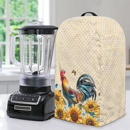 Rooster Sunflower Blender Dust Cover Stand Mixer or Coffee Maker Appliance by Annejudy