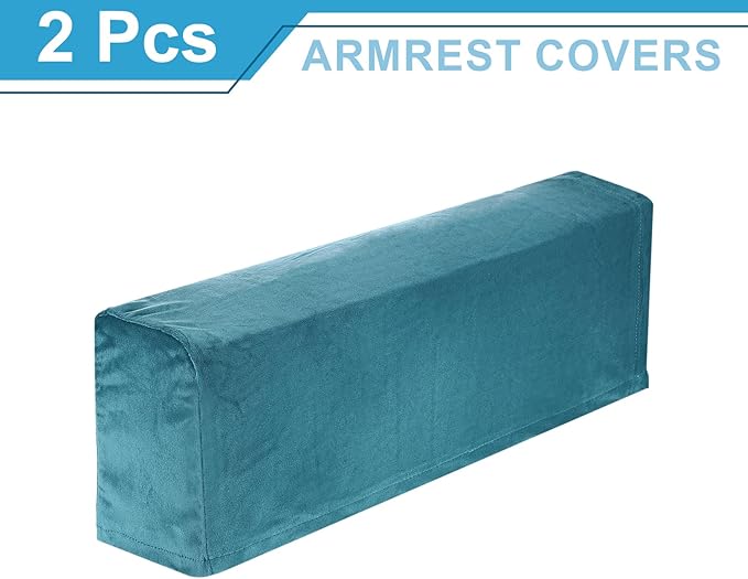 uxcell 2Pcs Stretch Armrest Covers, Polyester Soft Armchair Slipcovers Couch - Image 3