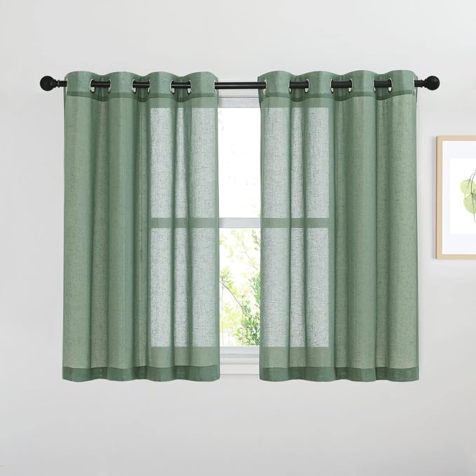 NICETOWN Semi Sheer Short Curtains by NICETOWN