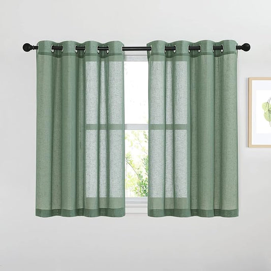 NICETOWN Semi Sheer Short Curtains by NICETOWN