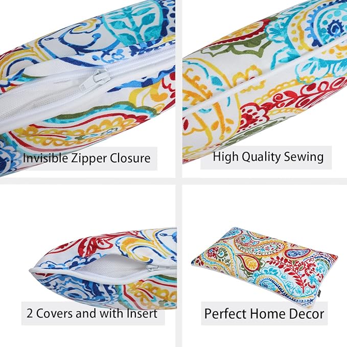 Water Resistant Outdoor Lumbar Pillows - Image 4