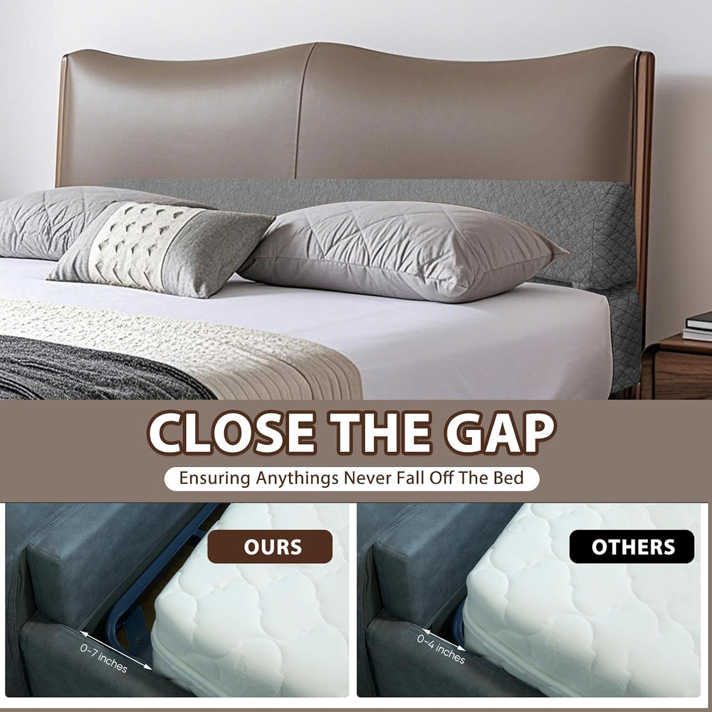 4 Modes Pillow Wedge for Headboard Gap, Foldable Bed Wedge Pillow, Bed Gap Fi...