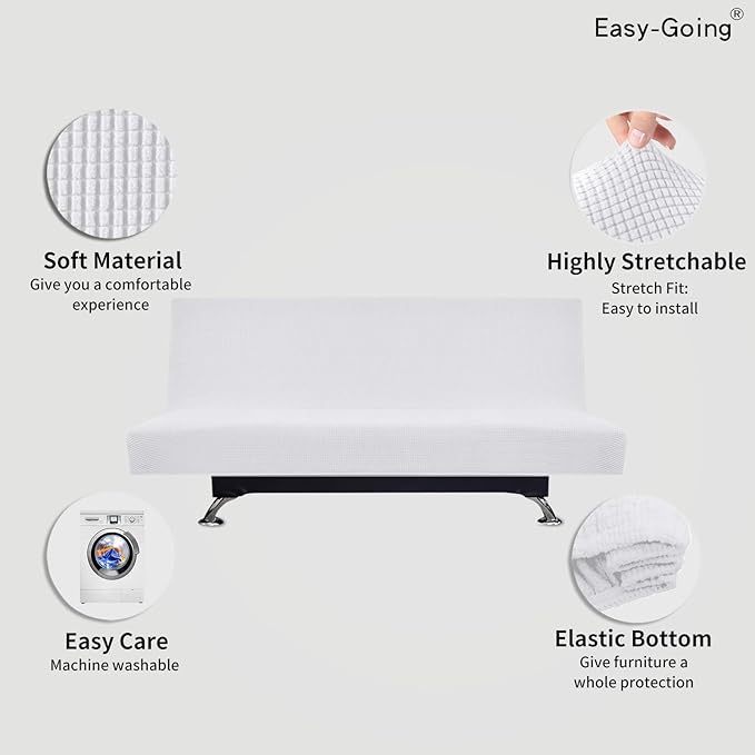 Easy-Going Stretch Sofa Slipcover Armless Sofa Cover Furniture Protector - Image 3