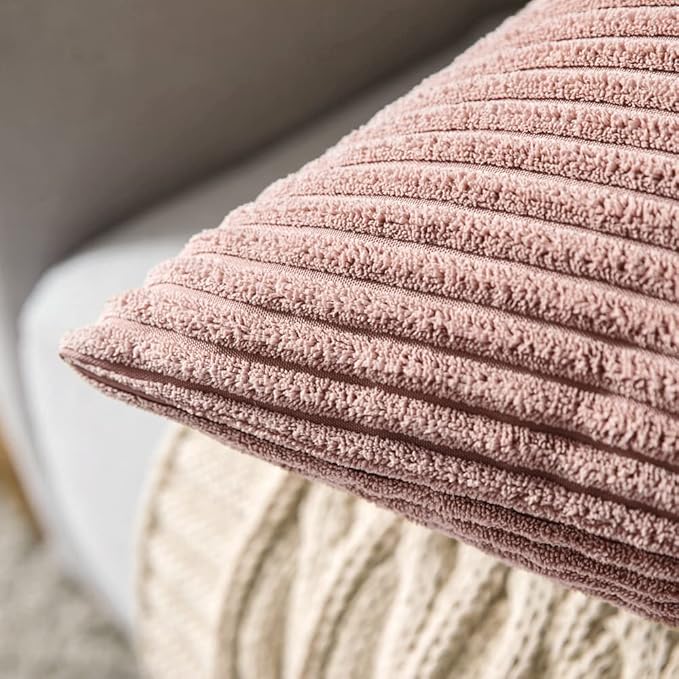 MIULEE Pack of 2 Pillow Covers Soft Soild Decorative Square Throw Pillow Covers - Image 2