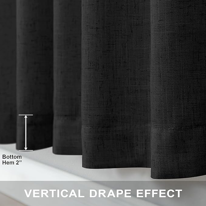 Black Long Drapes 108 Inch Length - Image 5