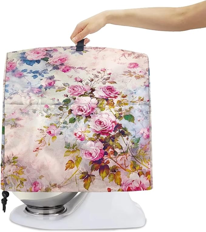 Retro Rose Print Mixer Covers Kitchen Small Appliance Dust Cover Compatible - Image 4