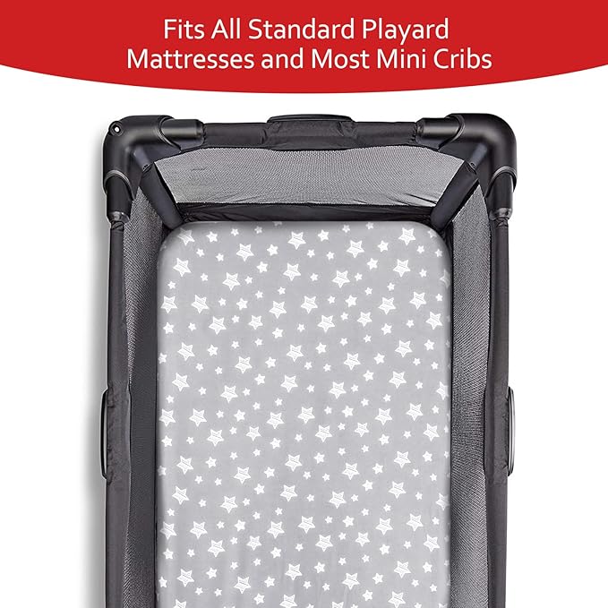 Pack and Play Sheets, 4 Pack Mini Crib Sheets, Stretchy Pack n Play Playard - Image 3