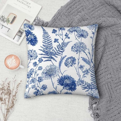 Throw Pillow Covers 18x18 Set of 2, Summer Floral Cushion Covers, Decorative - Image 4