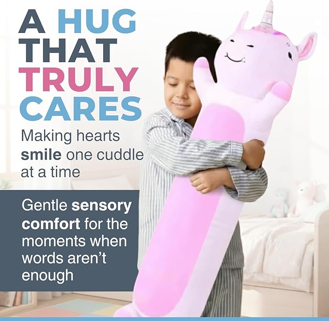 Unicorn Plush Body Pillow for Kids | Long Stuffed Animal Cuddle Pillow | Soft - Image 8
