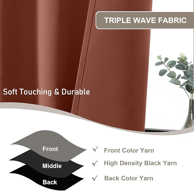 Gwine Short Curtains 30 Inch Length, Light Filtering Small Kitchen Window - Image 4