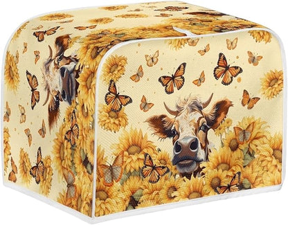 Sunflower Butterfly Butterfly Printed Toaster Cover - Image 2