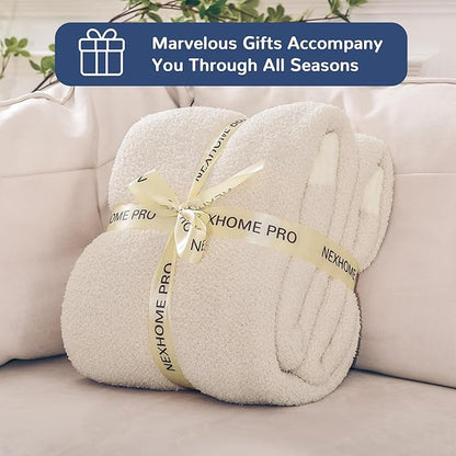 NEXHOME PRO Super Soft Blanket for Women, Cozy Blanket Warm Reversible Knit - Image 4