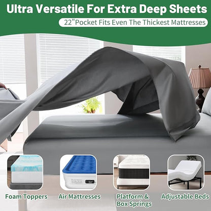 Extra Deep Pocket King Sheets 18-24 Inch 1000 Thread Count 100% Egyptian Cotton - Image 4