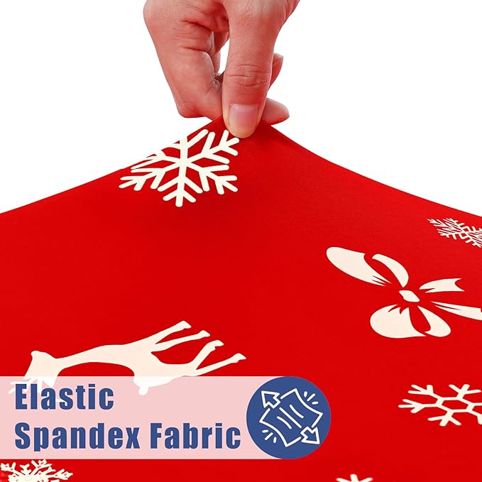 Round Spandex Christmas Tablecloth, Elastic Fitted Waterproof Tablecloths - Image 5