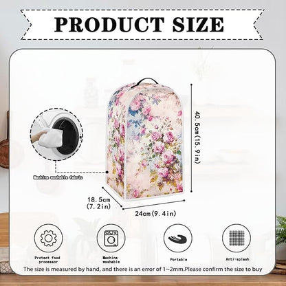 Talayituse Watercolor Rose Flower Print Blender Dust Cover, Fingerprint - Image 6