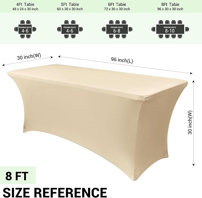 Obstal 8Ft Stretch Spandex Table Cover - Image 4