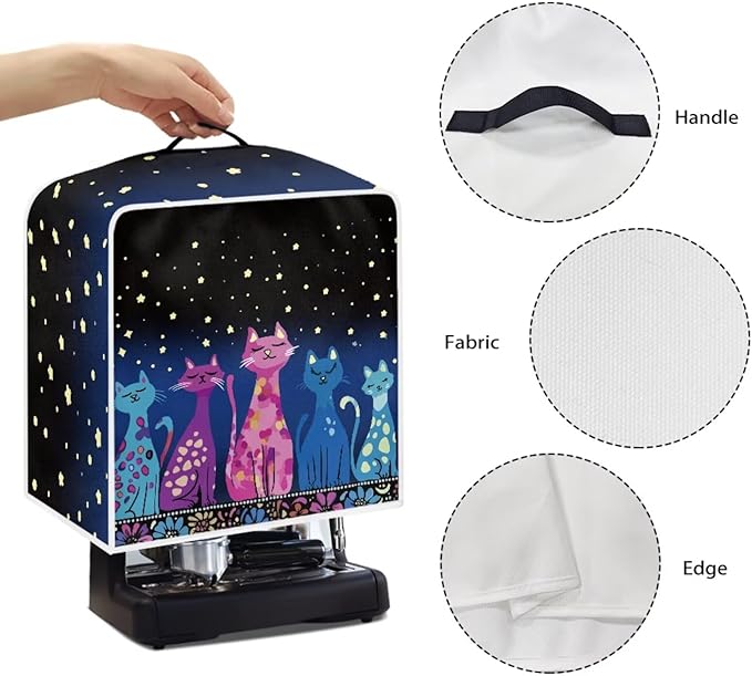 Coffee Maker Cover Dust Cover, Art Washable Dustproof Mixer Protector - Image 5