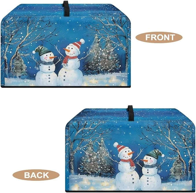 Microwave Oven Cover, Christmas Snowman Heat-Resistant Polyester Machine - Image 5