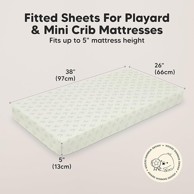 2-Pack Mini Crib Sheets Fitted - Image 3