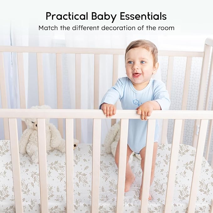 Yoofoss Baby Crib Sheets for Boys Girls, Fitted Crib Sheet 2 Pack for Standard - Image 6