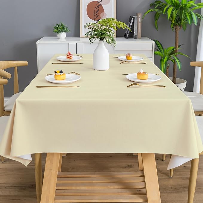 Rectangle Table Cloth, 100% Waterproof Tablecloth Oil Proof Spill Proof Vinyl - Image 7
