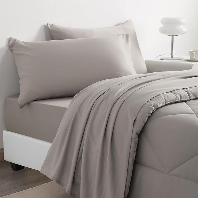 NTBAY Twin Comforter Set with Sheets, 5 Pieces Soft and Breathable Twin Bedding - Image 2
