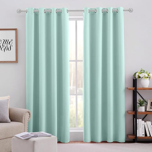 HOMEIDEAS Aqua Blackout Curtains by HOMEIDEAS