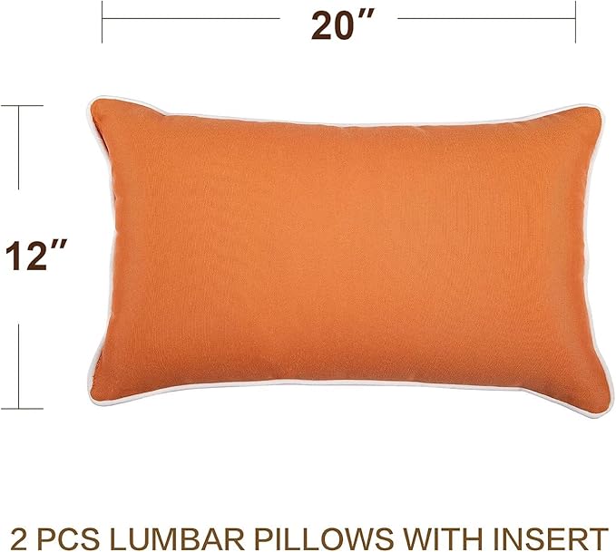 JMGBird Outdoor Pillows Waterproof Set of 2 Outdoor Lumbar Pillows - Image 6
