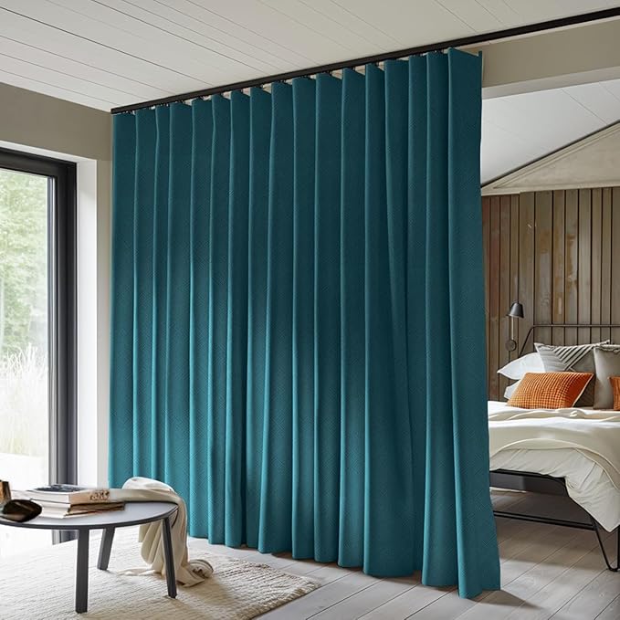 Room Divider Curtains Total Blackout Privacy Curtain Panel Room Thermal by Makefeileshade