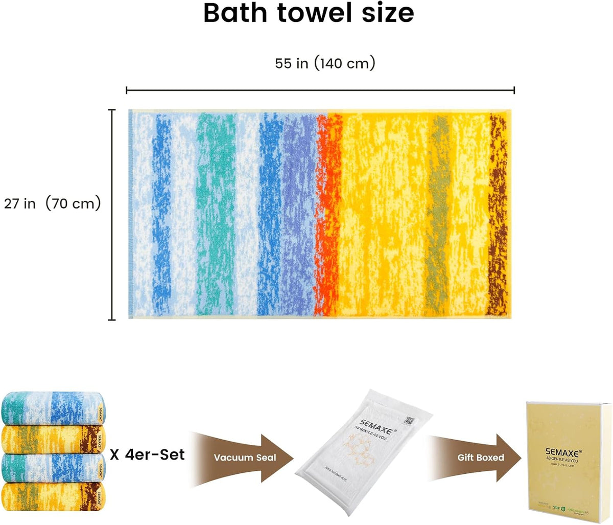 cotton bath towels with hanging loop, 55 x, close-up detail
