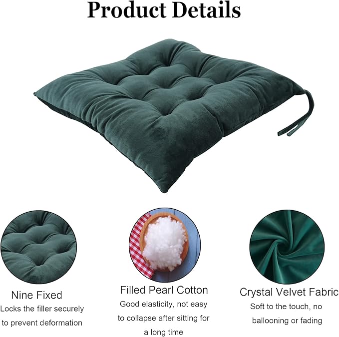 Set of 4 Chair Cushions for Dining Chairs - Image 3