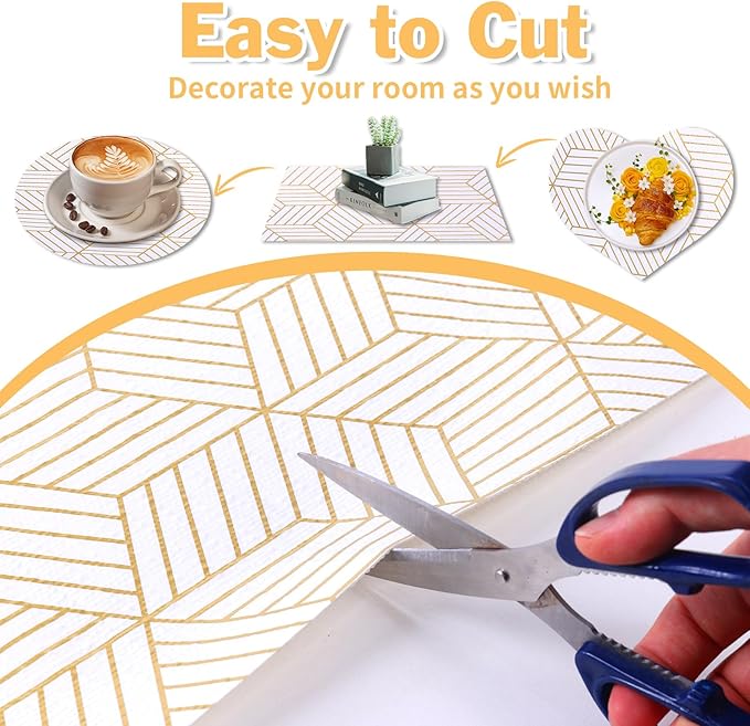 Shelf Liners for Kitchen Cabinets Non Adhesive Shelf Liner Paper Non-Slip - Image 7