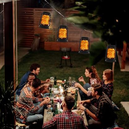 Mason Jar Lights - Solar Lantern Outdoor Waterproof, Hanging Solar Lights for Outside, Halloween, Fairy Twinkle Glass Decorative Lamp for Yard, Patio, Garden, Porch, Table, Wedding, Pack 2 (2 Pack)