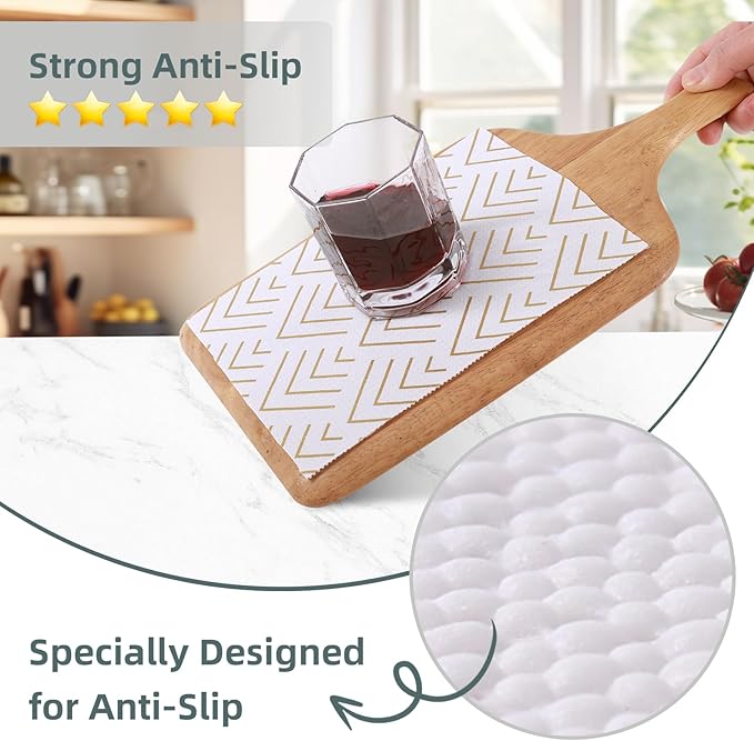 Shelf Liner for Kitchen Cabinets Non Adhesive Drawer Liner Non-Slip Thickened - Image 2