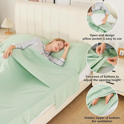 Sleeping Bag Liner Camping Adult Sleep Sack Lightweight Travel Sheet - Image 4