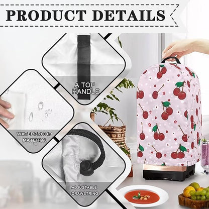 Cherry Print Blender Covers for Kitchen Food Processor Cover - Image 5